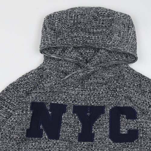 Primark Boys Blue  Acrylic Pullover Hoodie Size 9-10 Years  Pullover - NYC