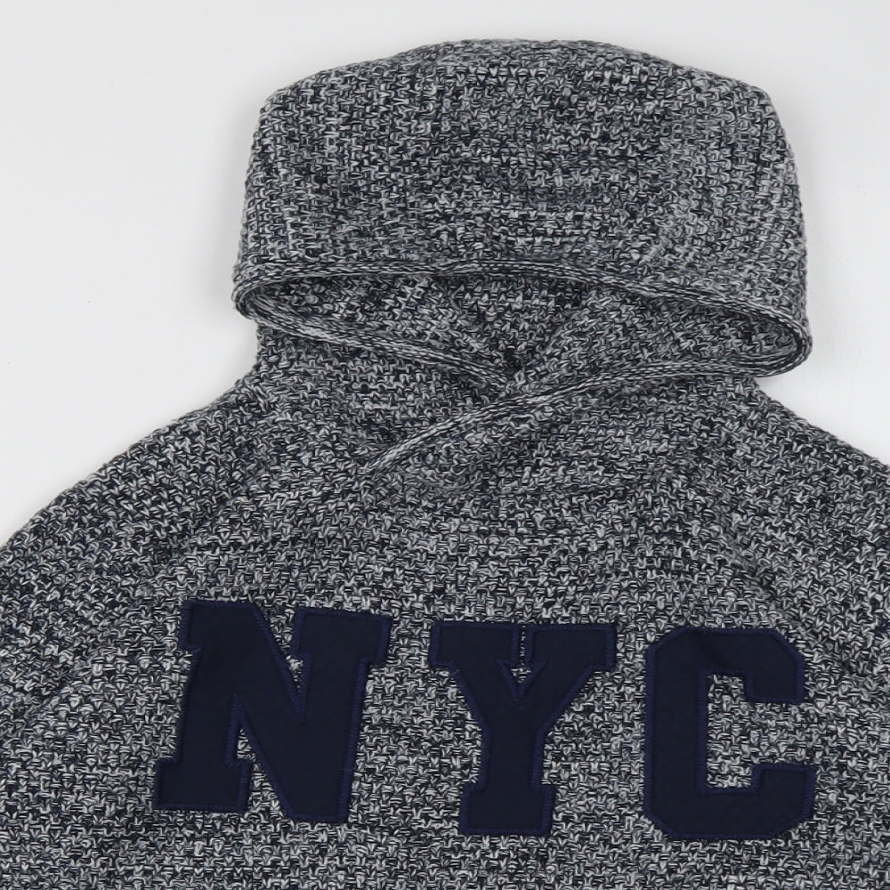 Primark Boys Blue  Acrylic Pullover Hoodie Size 9-10 Years  Pullover - NYC