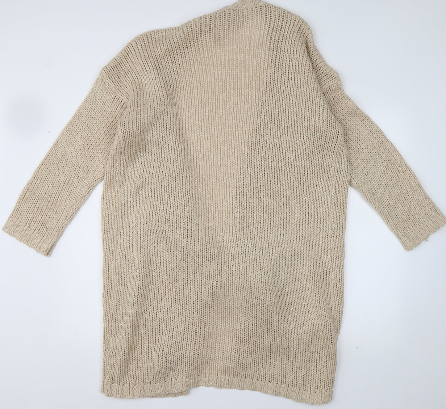 Primark Womens Brown V-Neck  Acrylic Cardigan Jumper Size 20