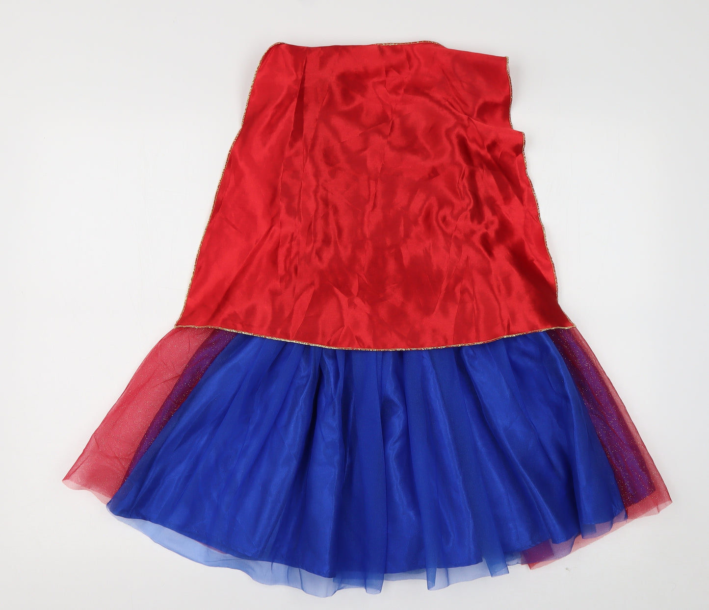 sainsburys Girls Blue  Polyester A-Line  Size 7-8 Years  Crew Neck Pullover - SUPER WOMAN