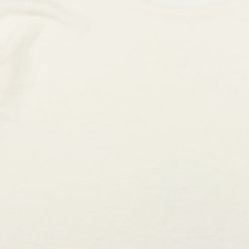 bonmarch Womens White  Acrylic Pullover Sweatshirt Size L  Pullover