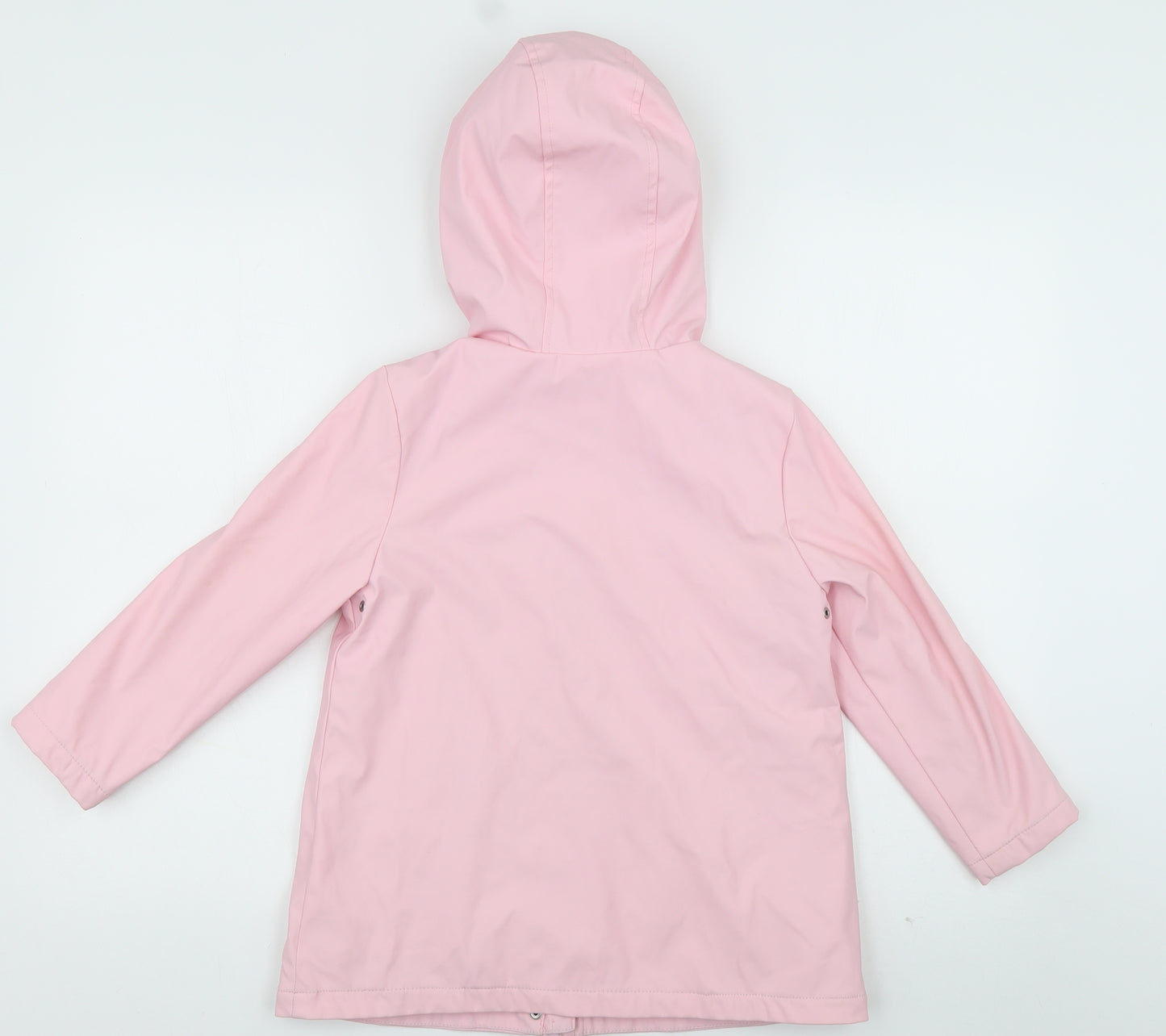 F&F Girls Pink   Overcoat Coat Size 6-7 Years  Zip