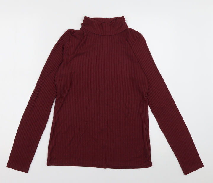 Nutmeg Womens Purple Viscose Pullover Sweatshirt Size 14 Pullover