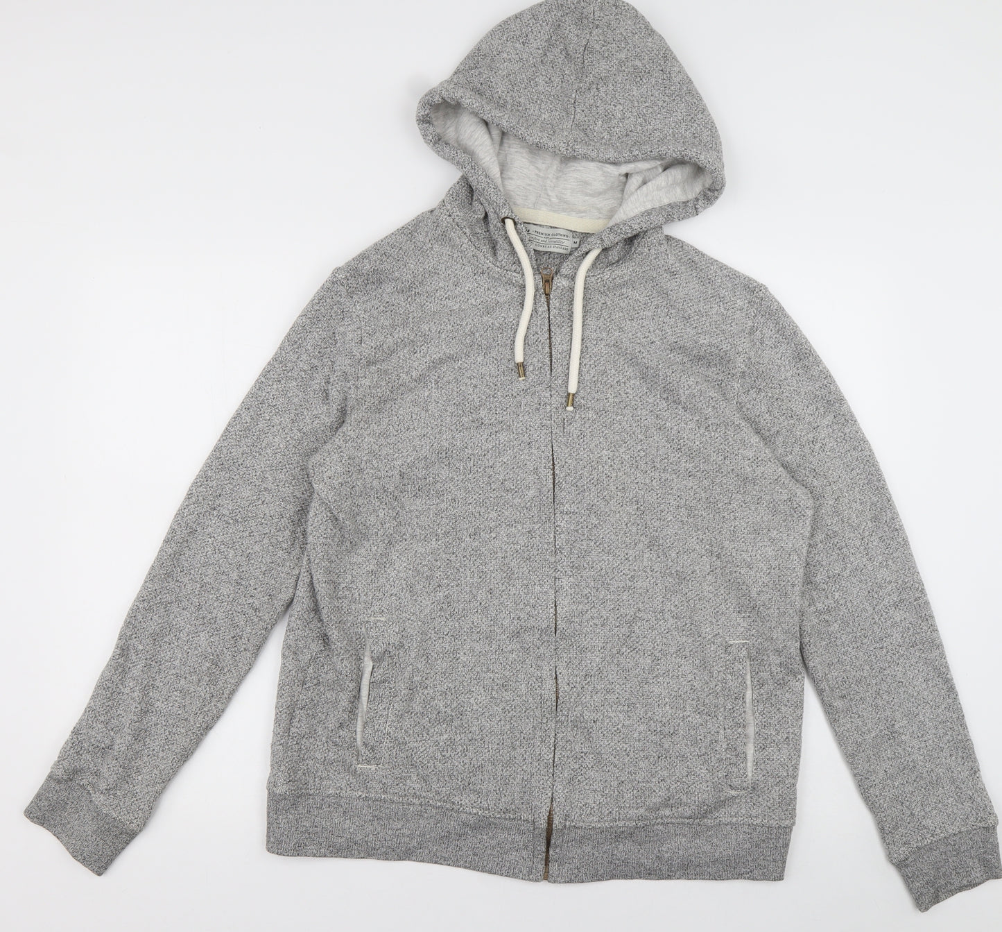 sainsburys Mens Grey  Cotton Full Zip Hoodie Size M