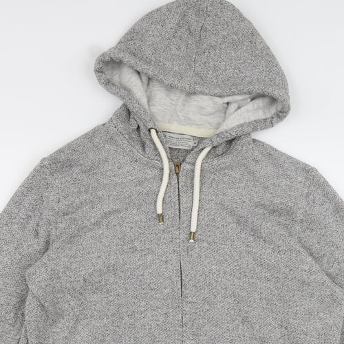 sainsburys Mens Grey  Cotton Full Zip Hoodie Size M
