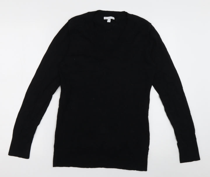 Gap Mens Black V-Neck Cotton Pullover Jumper Size M