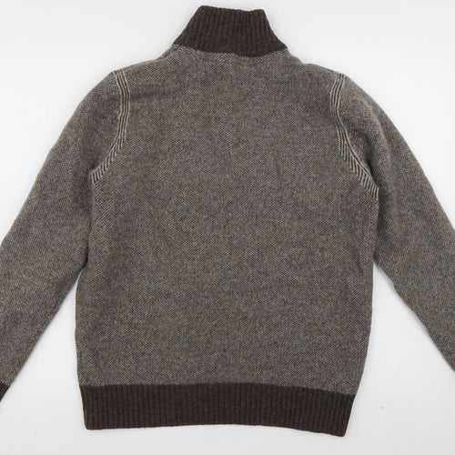 Crew Clothing Mens Brown  Wool Pullover Sweatshirt Size L