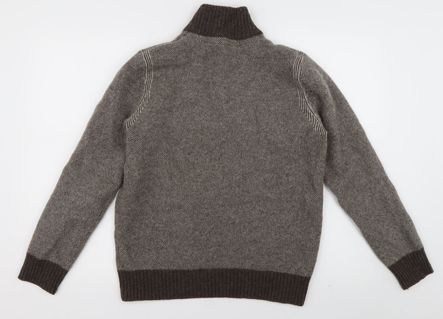 Crew Clothing Mens Brown  Wool Pullover Sweatshirt Size L