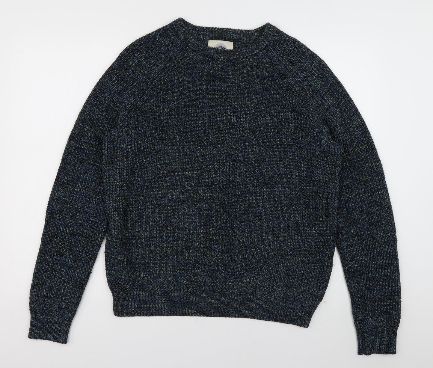 Debenhams Mens Blue Crew Neck  Acrylic Pullover Jumper Size S