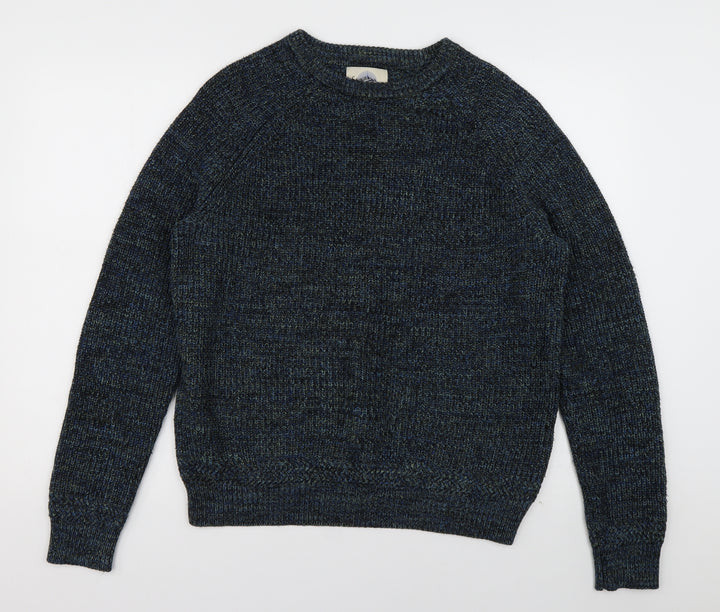 Debenhams Mens Blue Crew Neck  Acrylic Pullover Jumper Size S
