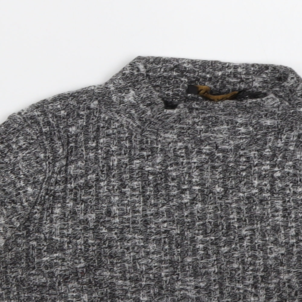 ayanapa Womens Grey  Polyester Cropped T-Shirt Size 8 High Neck