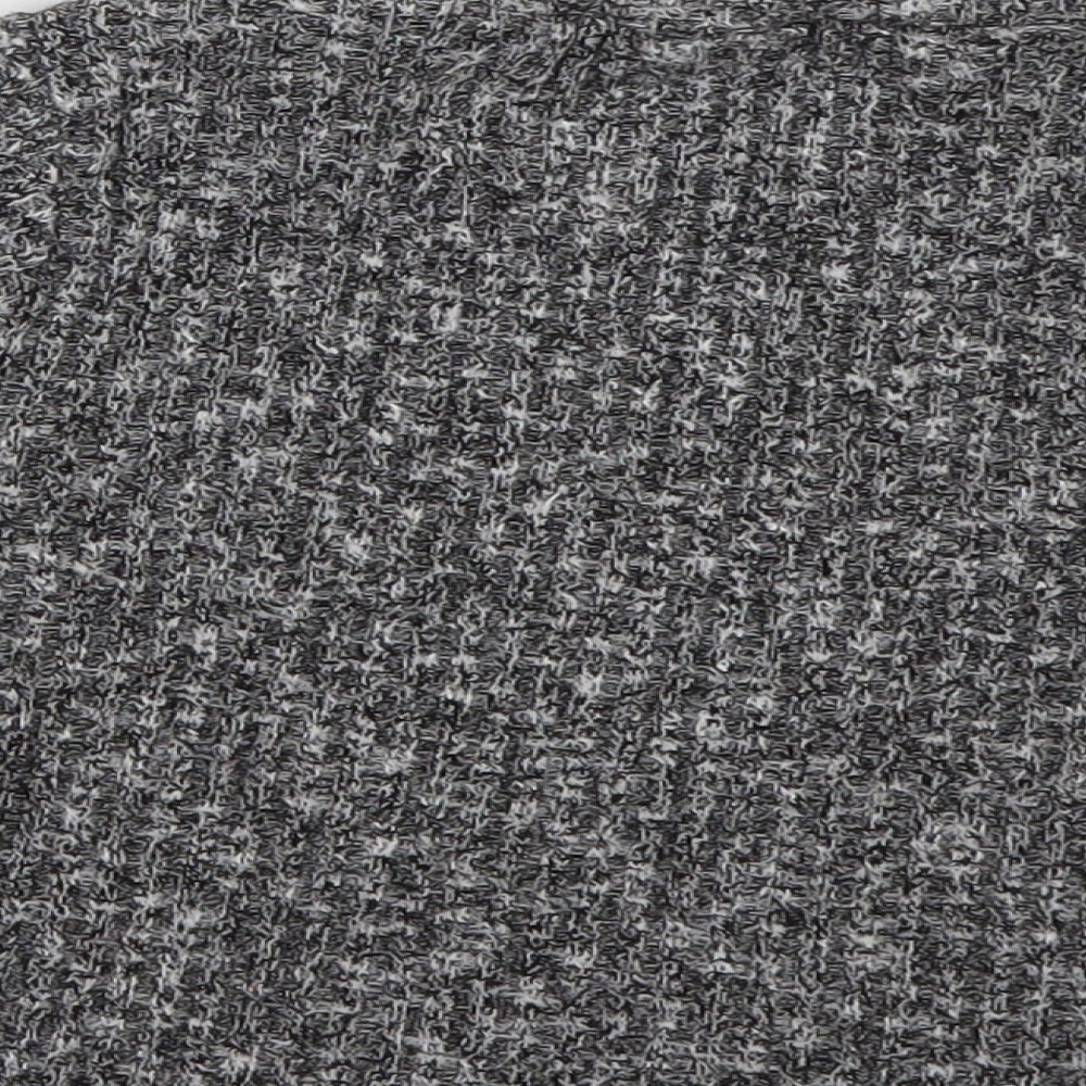 ayanapa Womens Grey  Polyester Cropped T-Shirt Size 8 High Neck