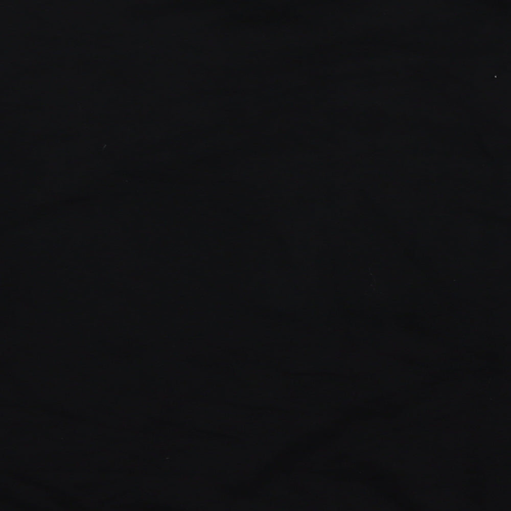New Look Womens Black Crew Neck  Cotton Pullover Jumper Size 12   - Star print