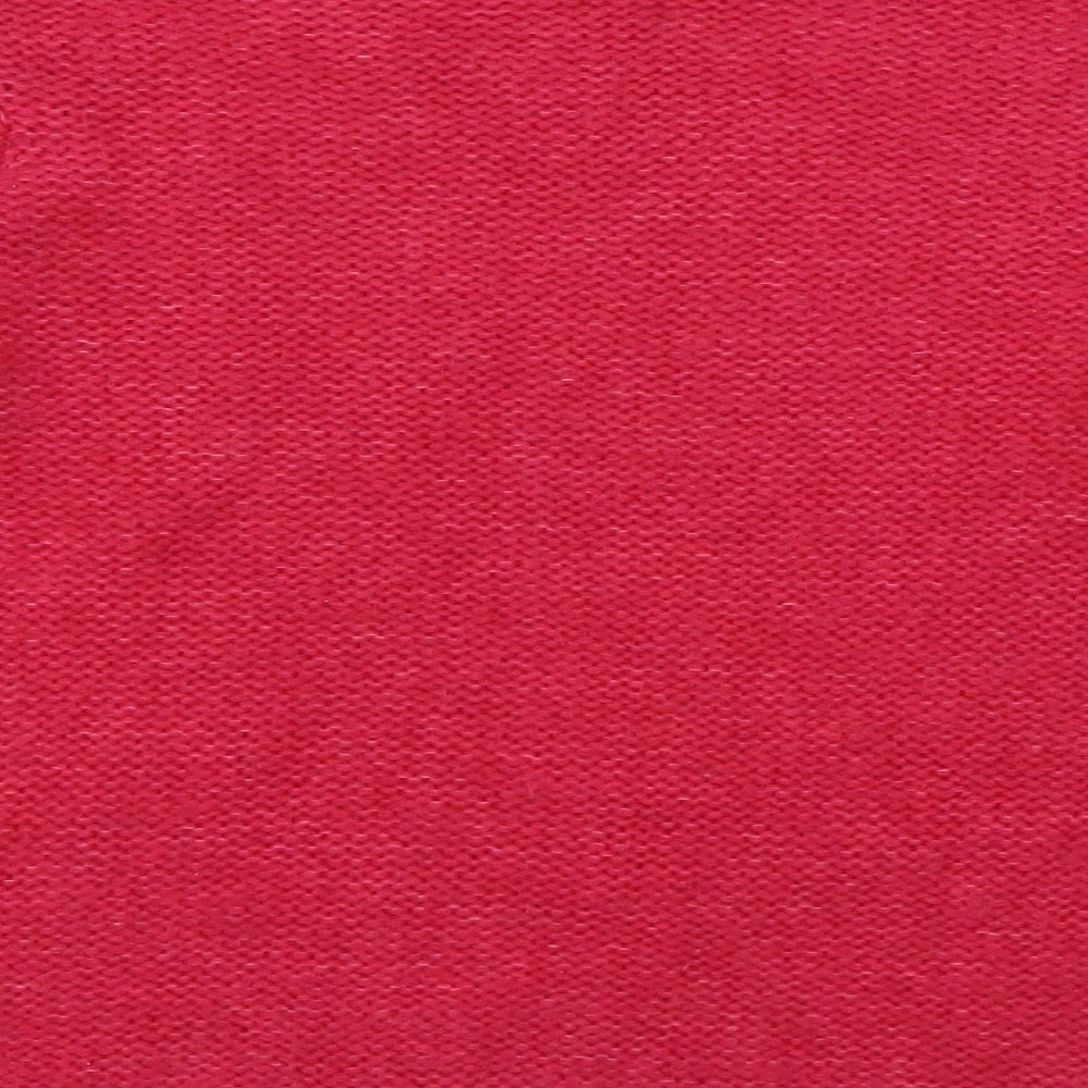 M&Co Womens Pink Crew Neck Argyle/Diamond Acrylic Pullover Jumper Size 14