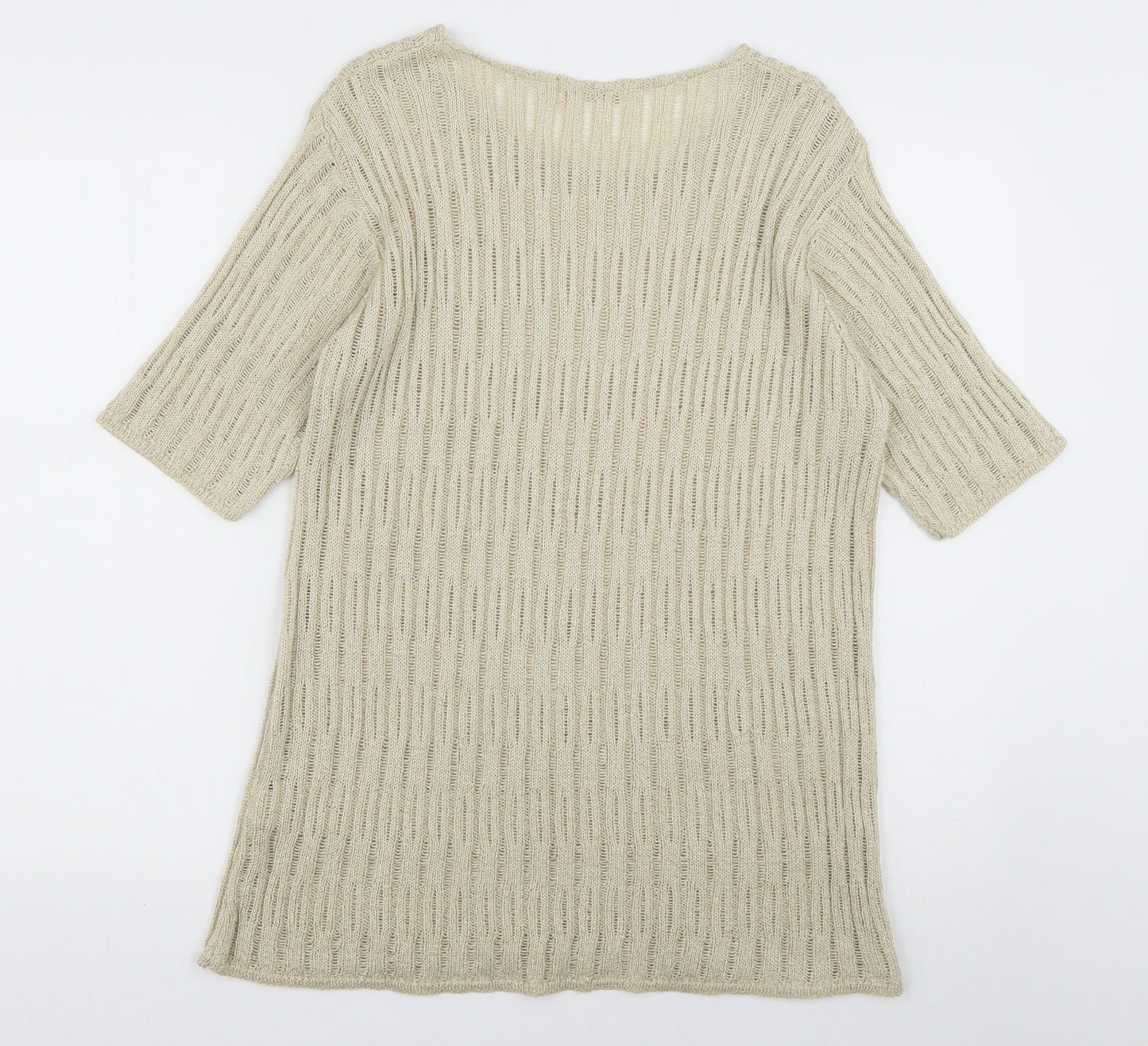 Pippa Dee Womens Beige  Acrylic Pullover Sweatshirt Size M  Pullover