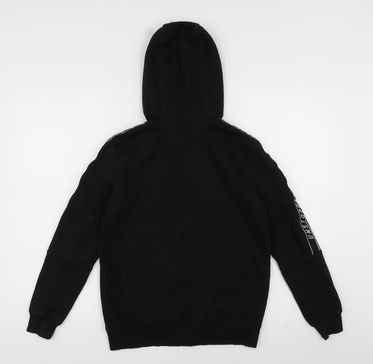 George Boys Black  Cotton Full Zip Hoodie Size 10-11 Years  Zip