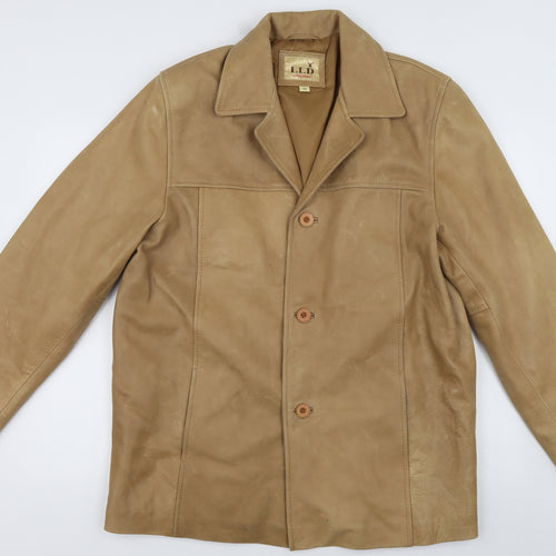 LLD Original Mens Brown   Biker Jacket Size M  Button