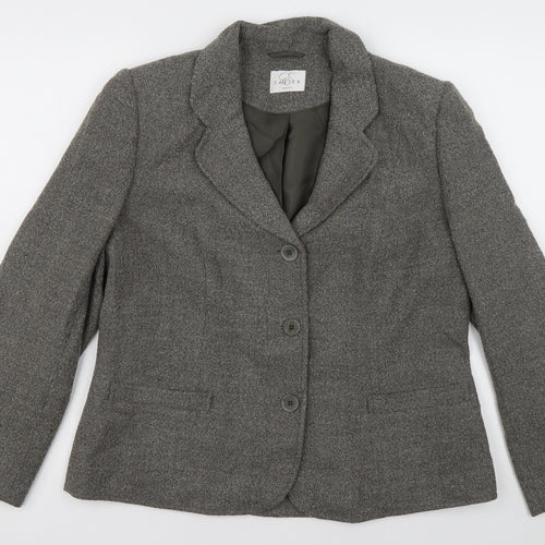 Eastex Womens Grey   Jacket Blazer Size 14  Button