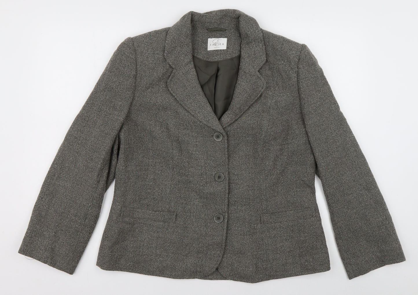 Eastex Womens Grey   Jacket Blazer Size 14  Button