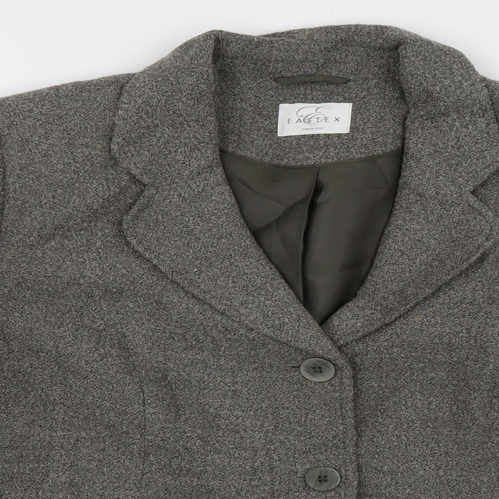 Eastex Womens Grey   Jacket Blazer Size 14  Button