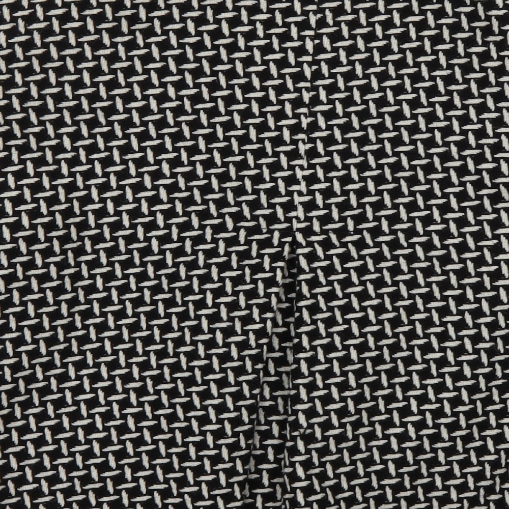 Marks and Spencer Womens Black Geometric  Overcoat Coat Size 18  Button