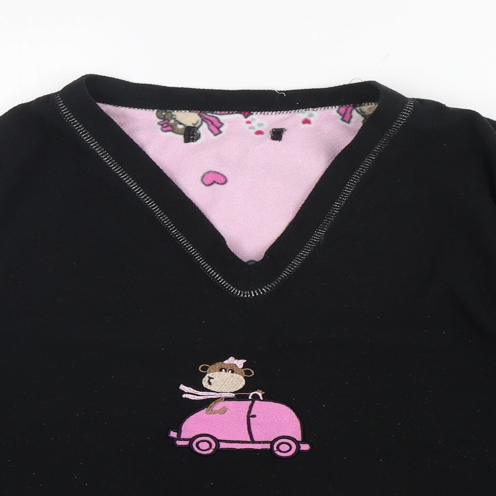 Secret Possesions Womens Black  Polyester Top Pyjama Top Size M