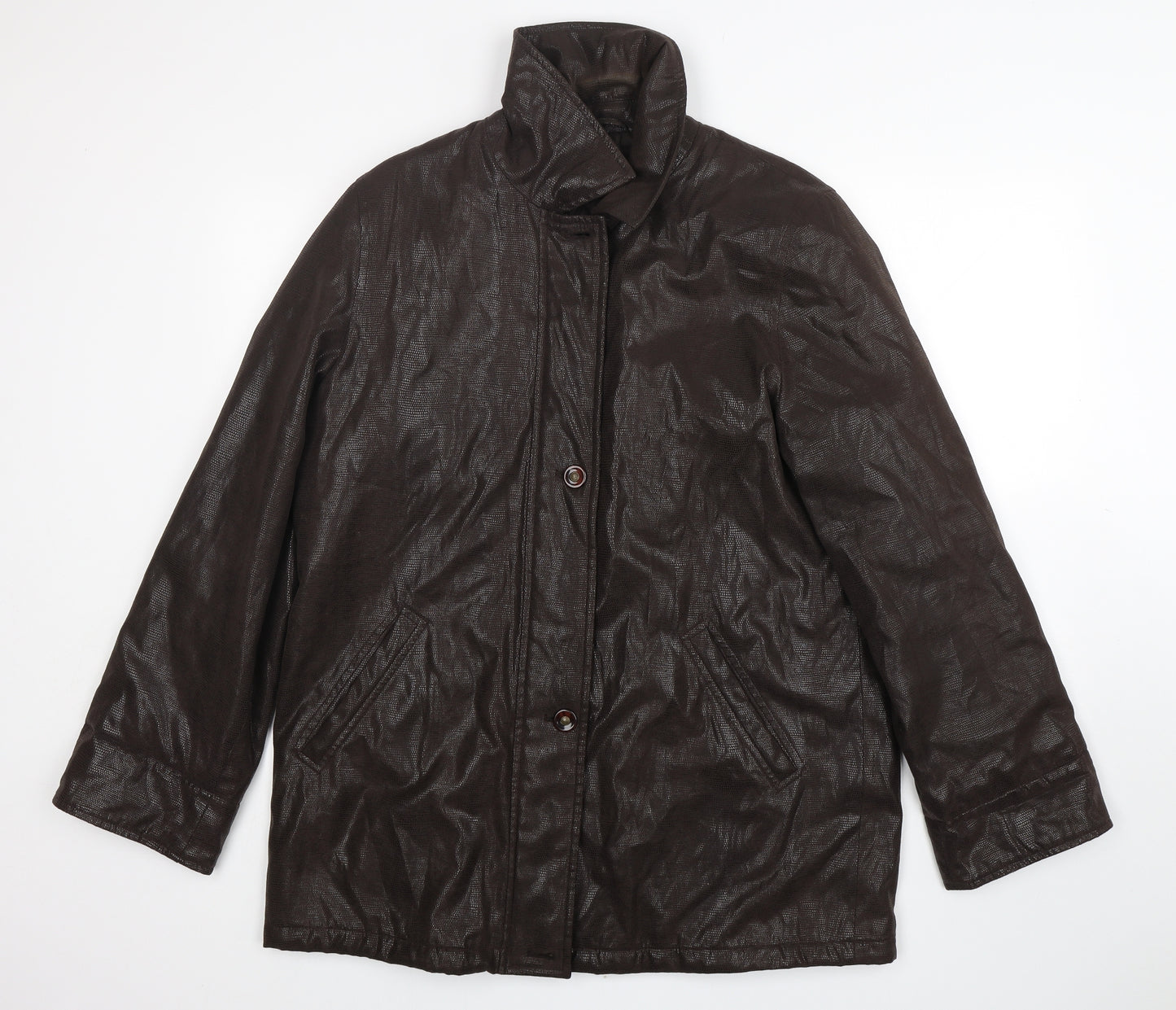 Preworn Womens Brown   Overcoat Coat Size 16