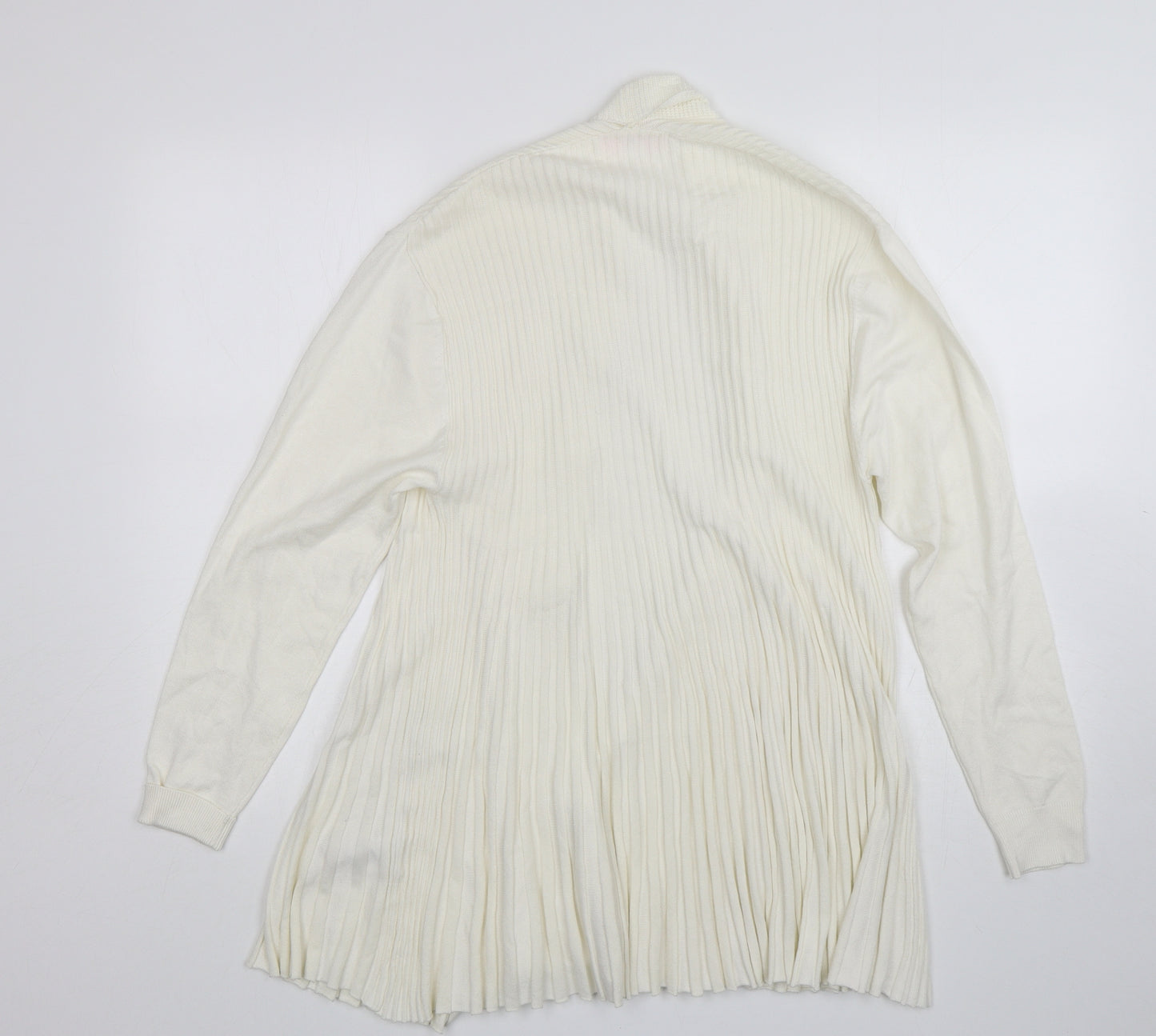 Julipa Womens Beige V-Neck  Viscose Cardigan Jumper Size 12
