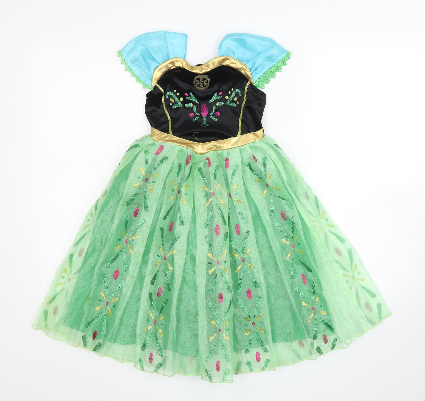 Baby Show Girls Multicoloured  Polyester Fit & Flare  Size 5 Years  Round Neck  - Fancy dress