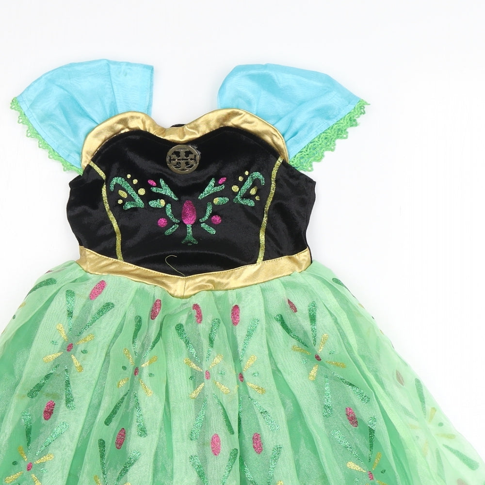 Baby Show Girls Multicoloured  Polyester Fit & Flare  Size 5 Years  Round Neck  - Fancy dress