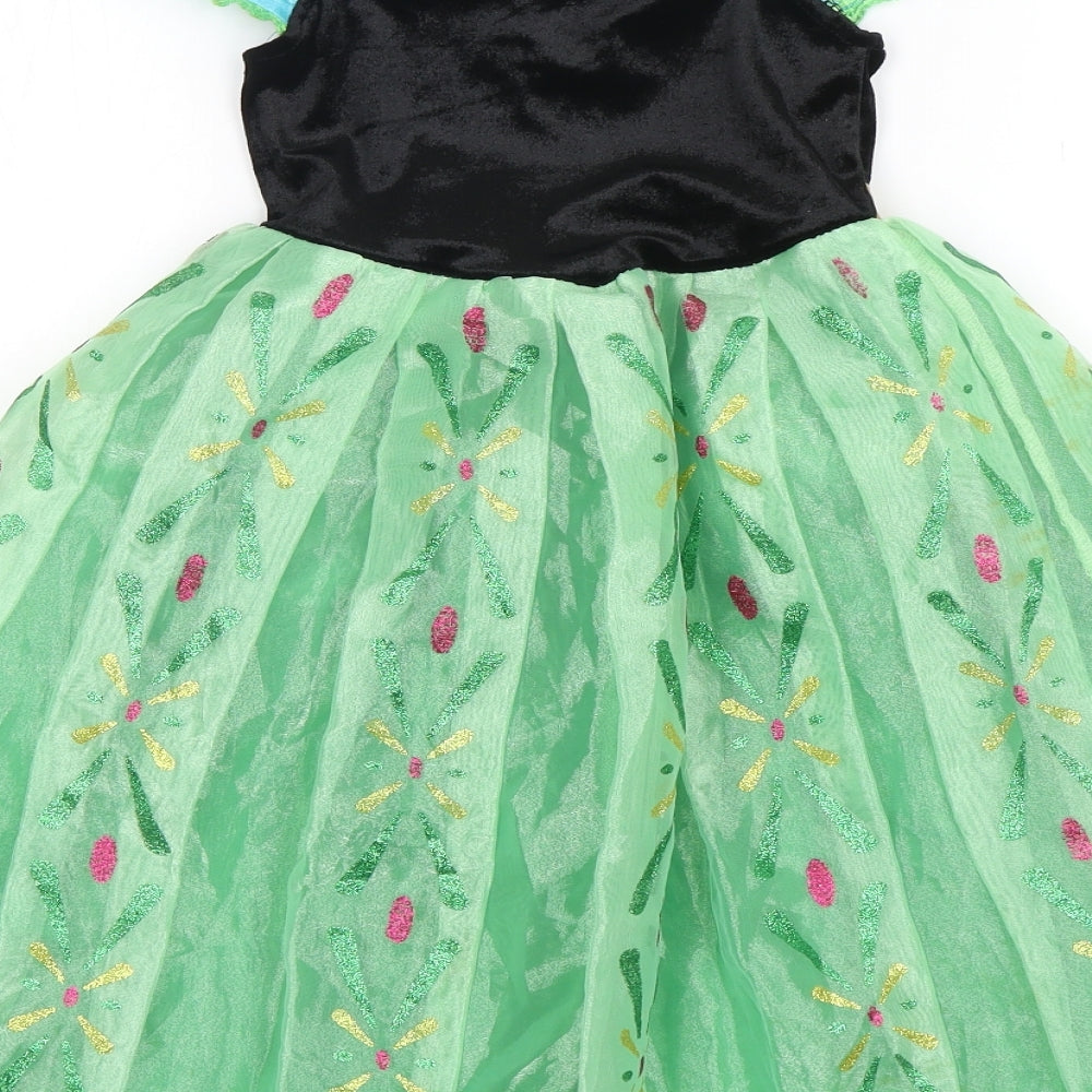 Baby Show Girls Multicoloured  Polyester Fit & Flare  Size 5 Years  Round Neck  - Fancy dress