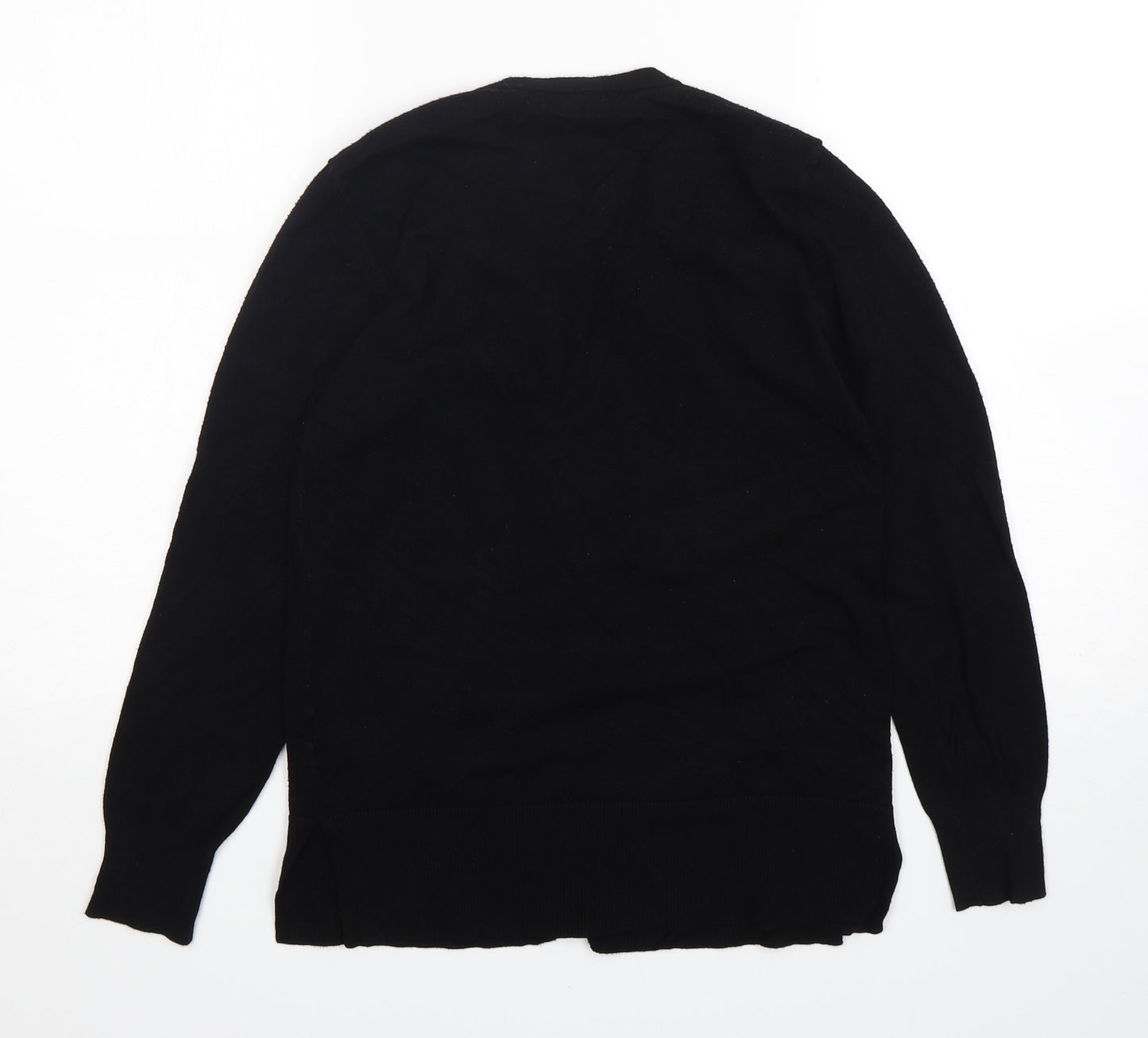 Papaya Womens Black V-Neck  Viscose Cardigan Jumper Size 10