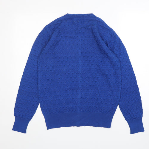 Lily Ella Womens Blue V-Neck   Cardigan Jumper Size S