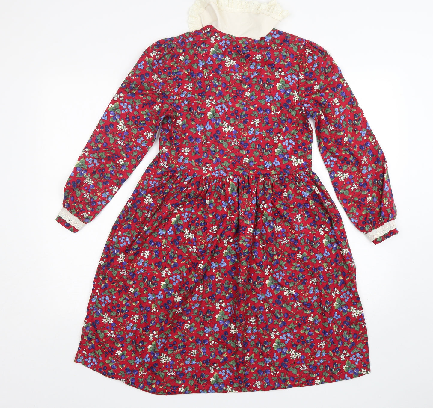 Adams Girls Multicoloured Floral Cotton Fit & Flare  Size 8-9 Years  Collared