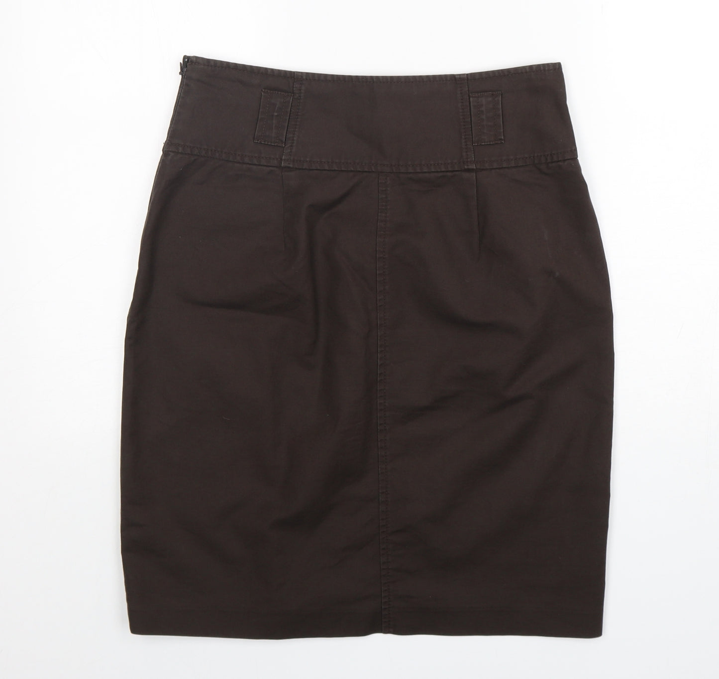 M&S Womens Brown  Cotton Tulip Skirt Size 10