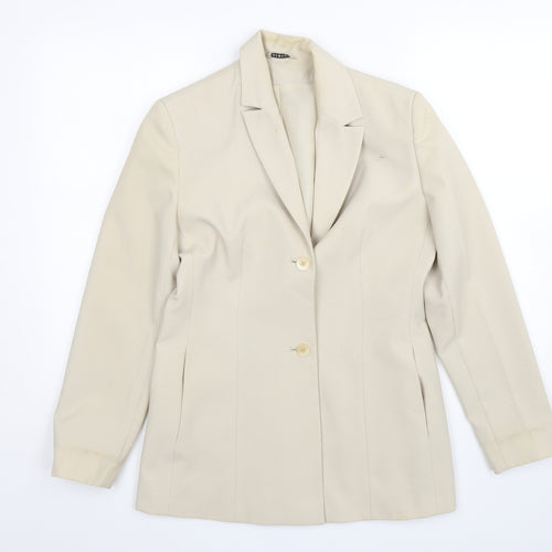 George Womens Beige  Polyester Jacket Suit Jacket Size 10