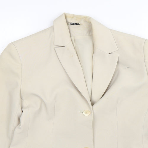 George Womens Beige  Polyester Jacket Suit Jacket Size 10
