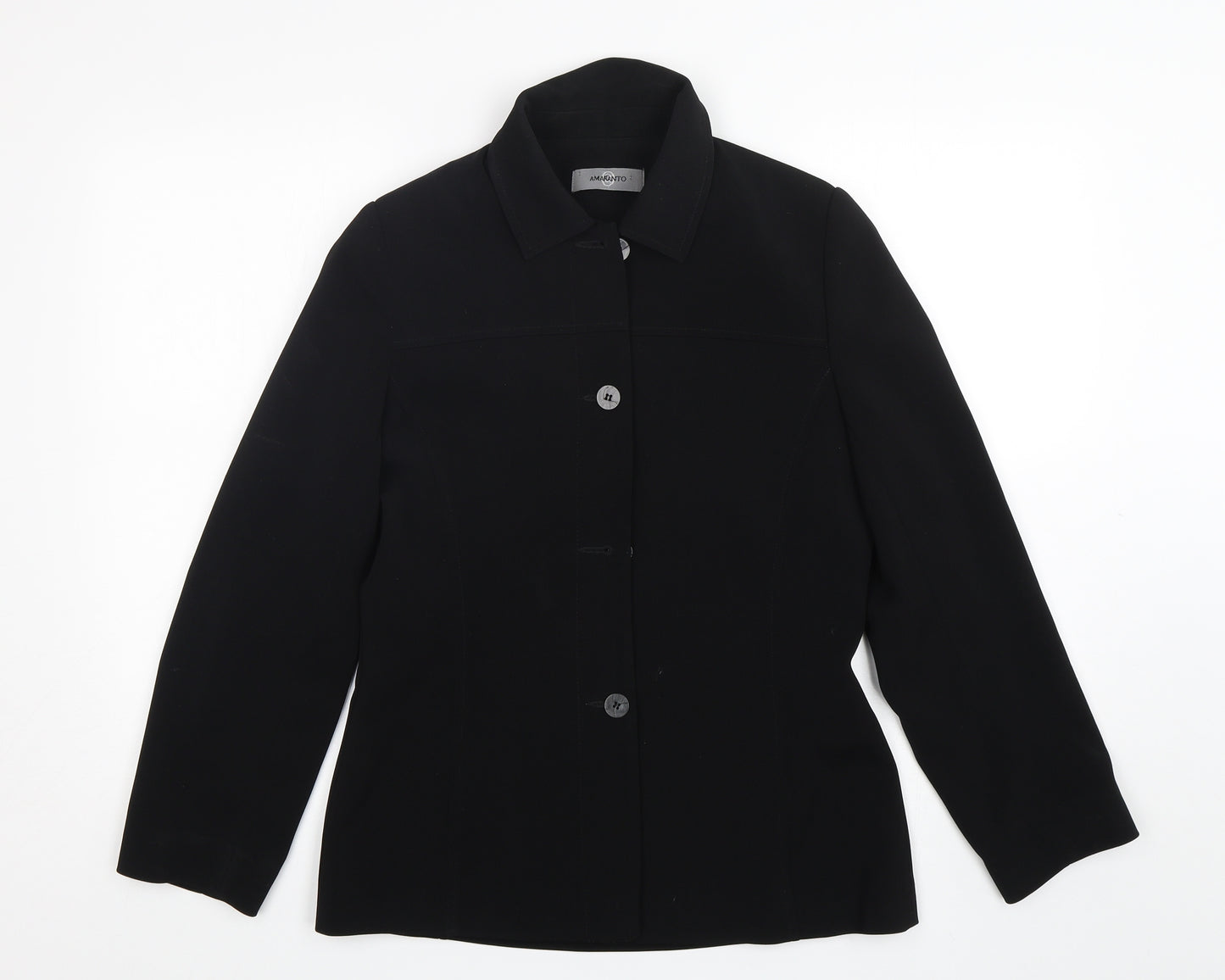Amranto Womens Black   Jacket  Size 10