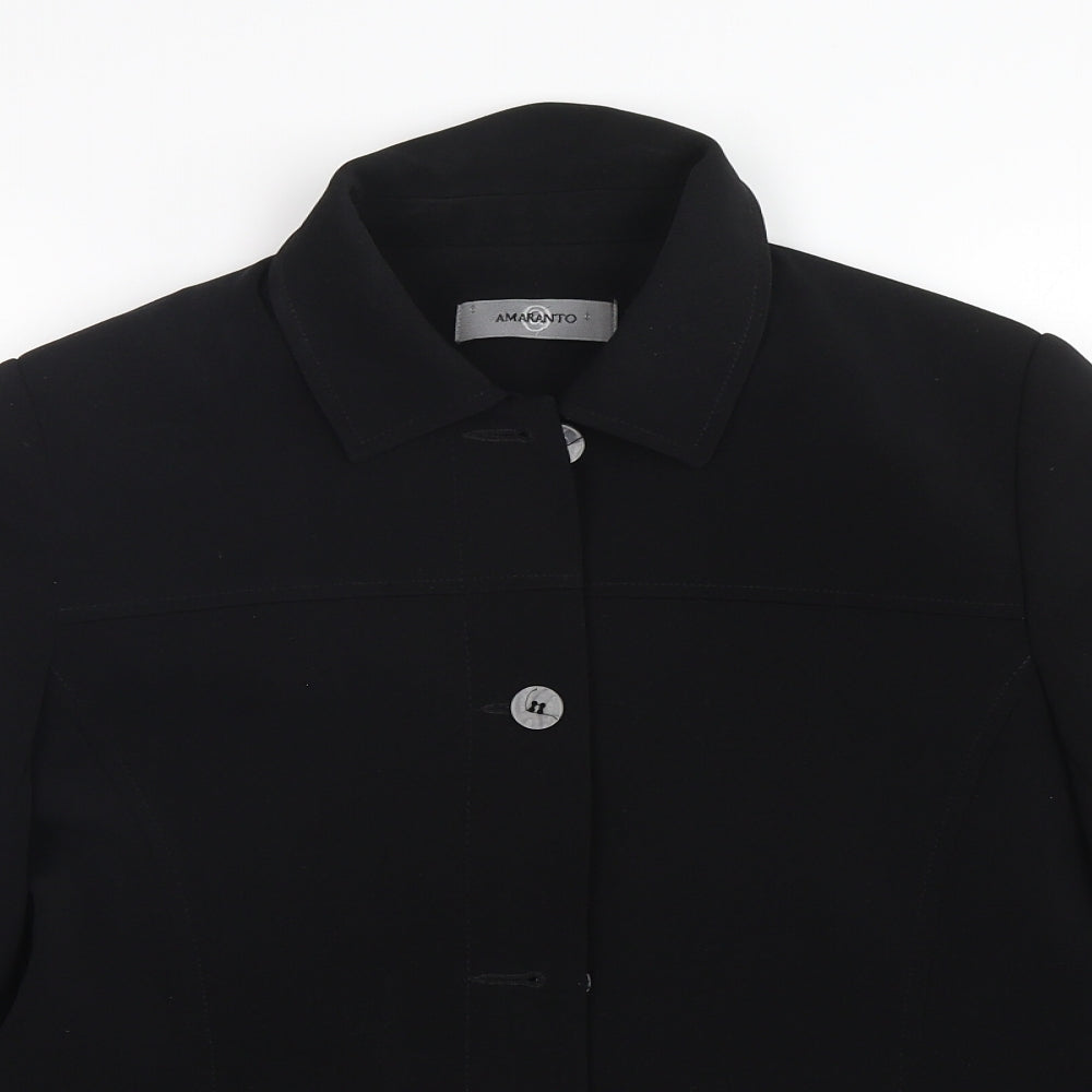 Amranto Womens Black   Jacket  Size 10