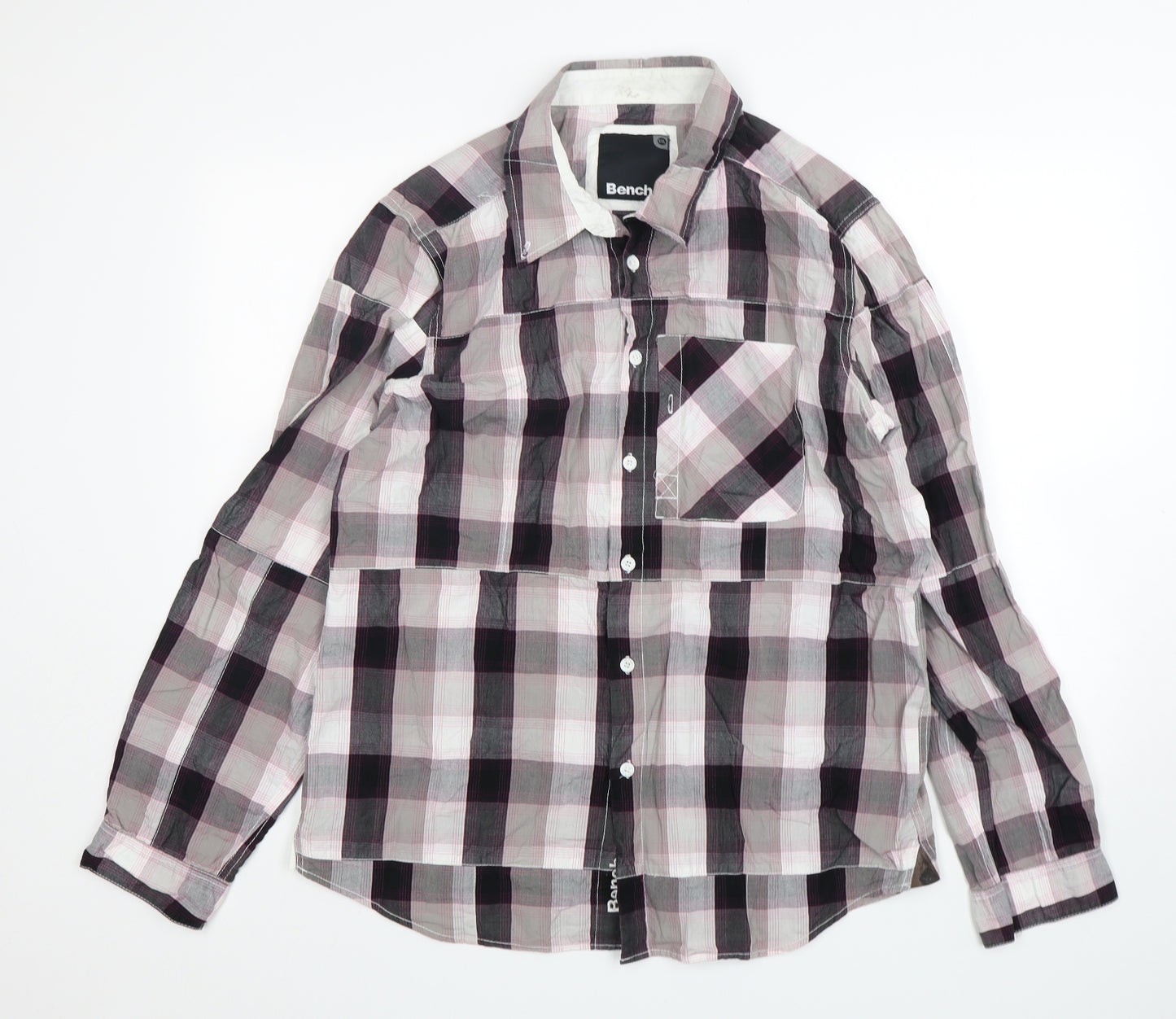Bench Mens Multicoloured Check Cotton  Button-Up Size 2XL Collared