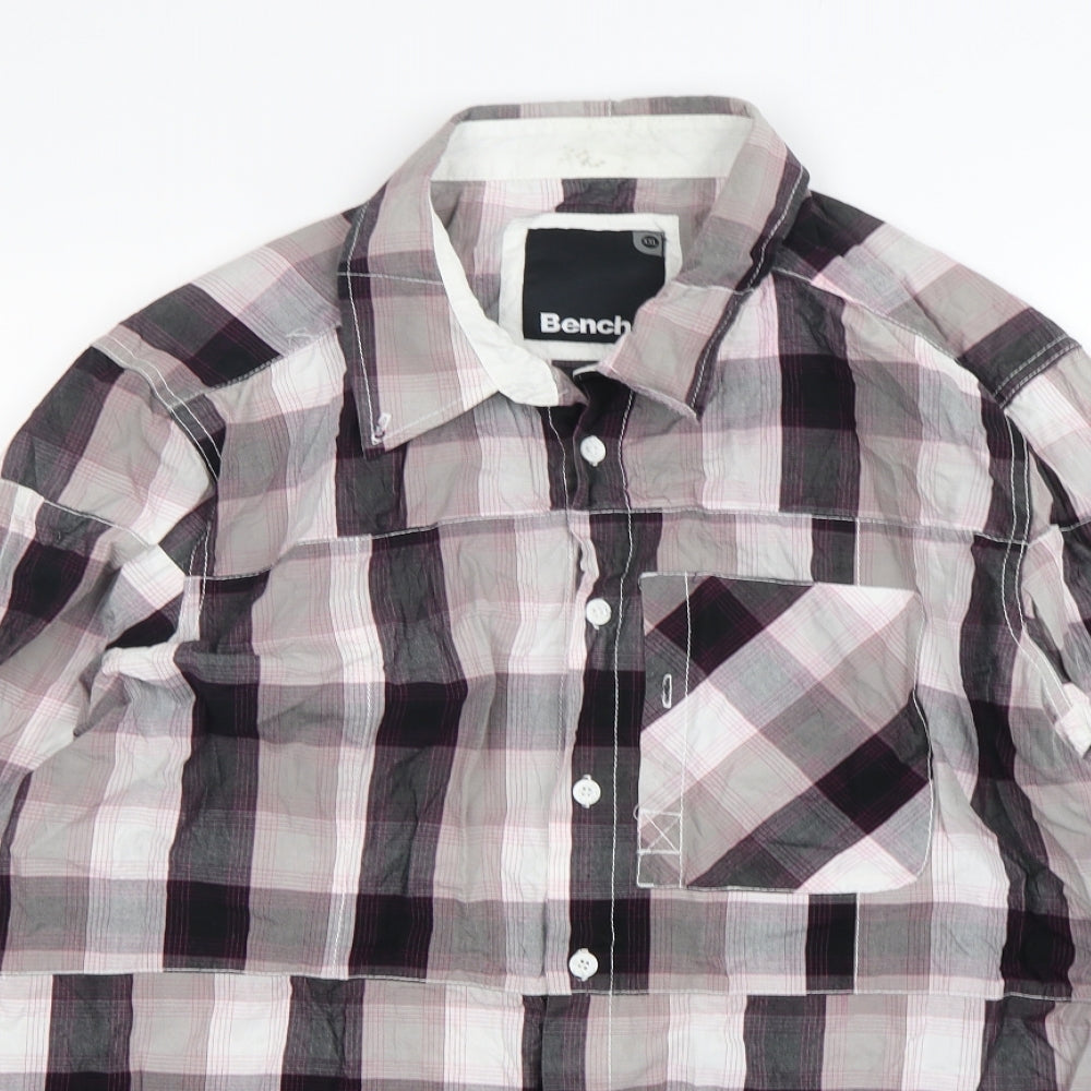 Bench Mens Multicoloured Check Cotton  Button-Up Size 2XL Collared