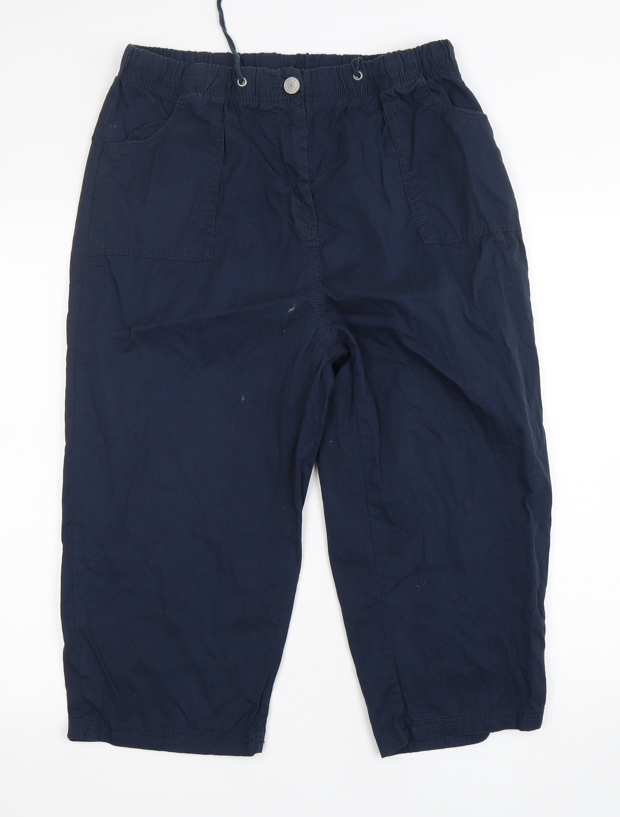 Anthology Womens Blue  Cotton Chino Shorts Size 16 L20 in Regular