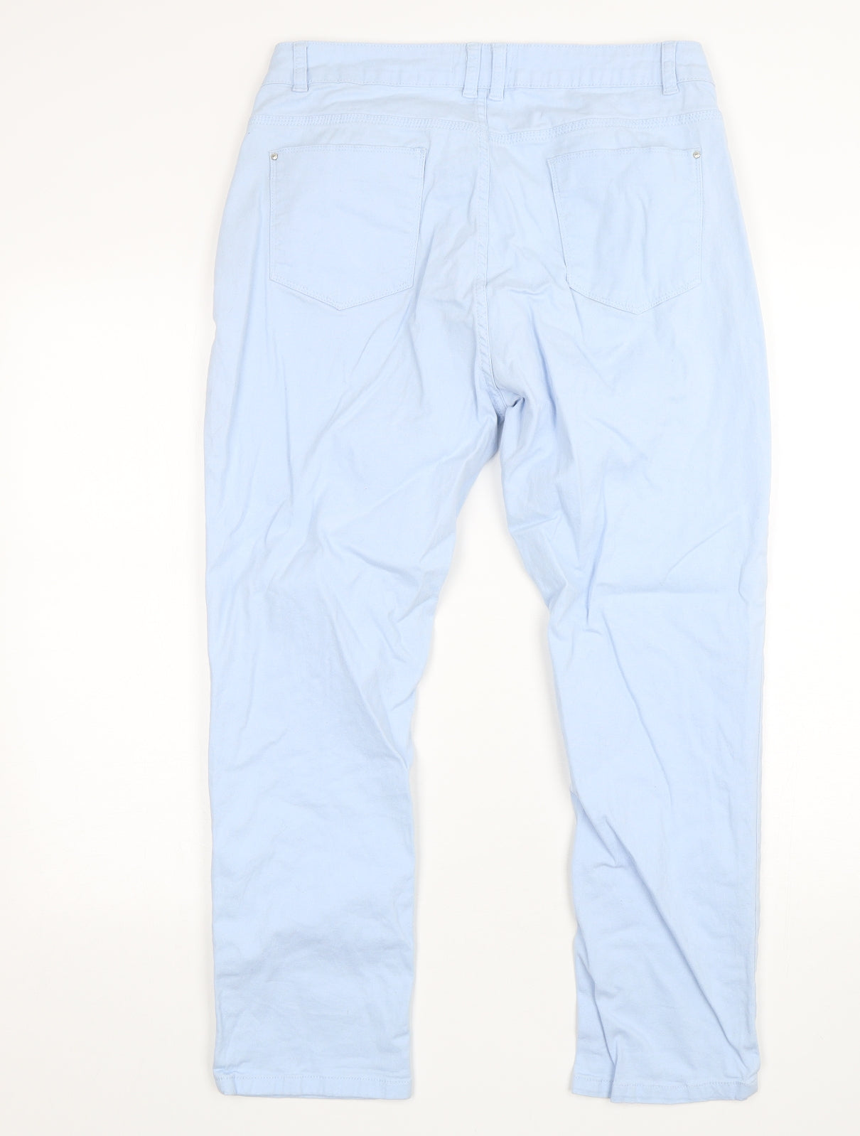 Peacocks Womens Blue  Cotton Skinny Jeans Size 14 L26 in Regular
