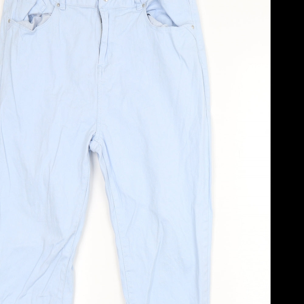 Peacocks Womens Blue  Cotton Skinny Jeans Size 14 L26 in Regular