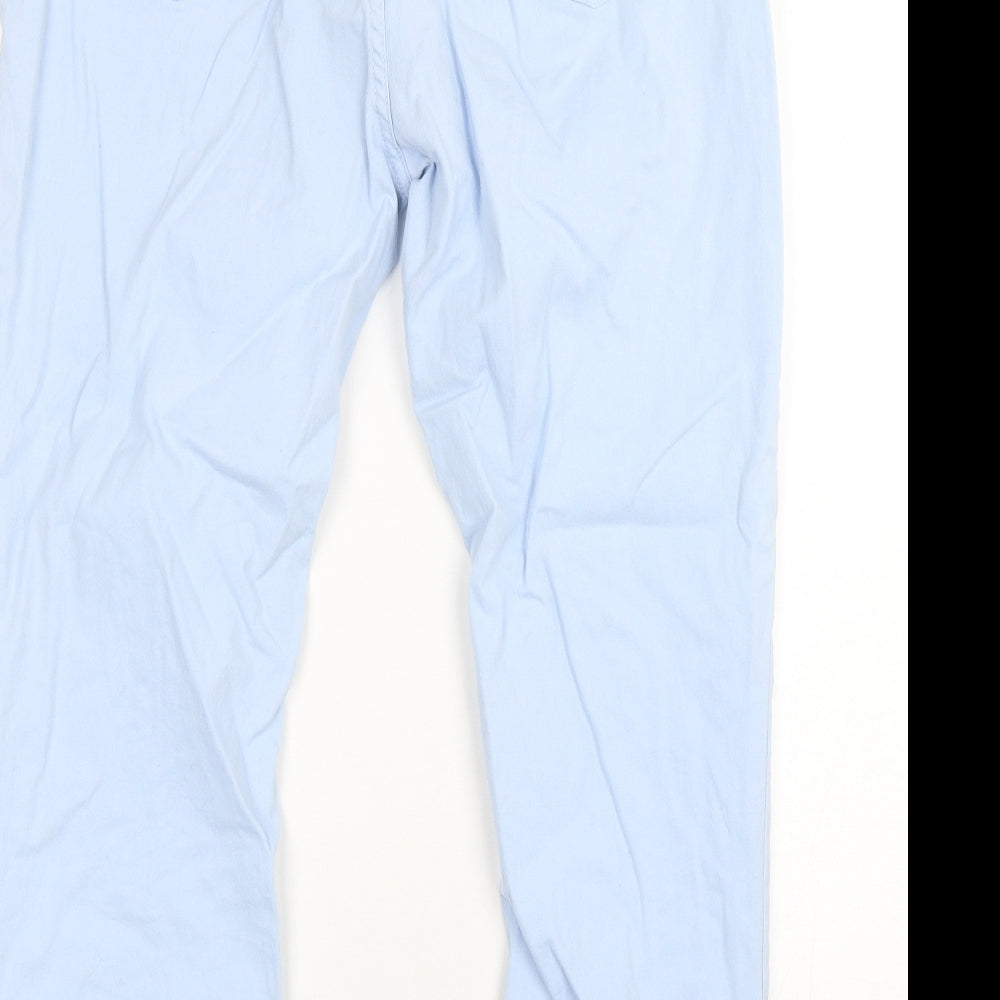 Peacocks Womens Blue  Cotton Skinny Jeans Size 14 L26 in Regular