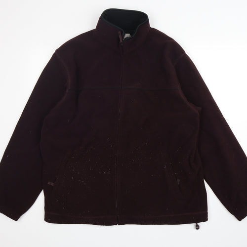 Zantos Mens Purple  Polyester Full Zip Sweatshirt Size XL