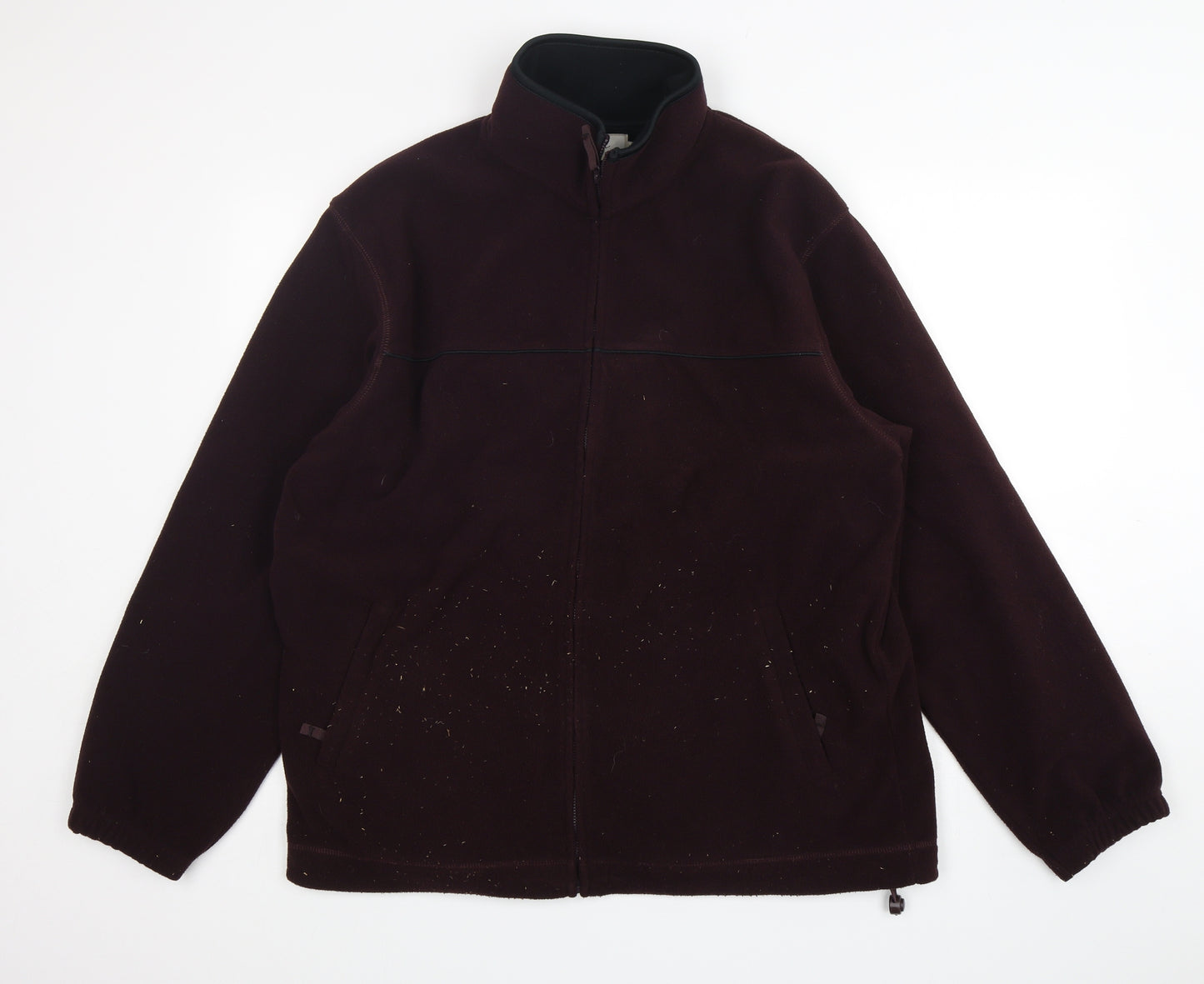 Zantos Mens Purple  Polyester Full Zip Sweatshirt Size XL