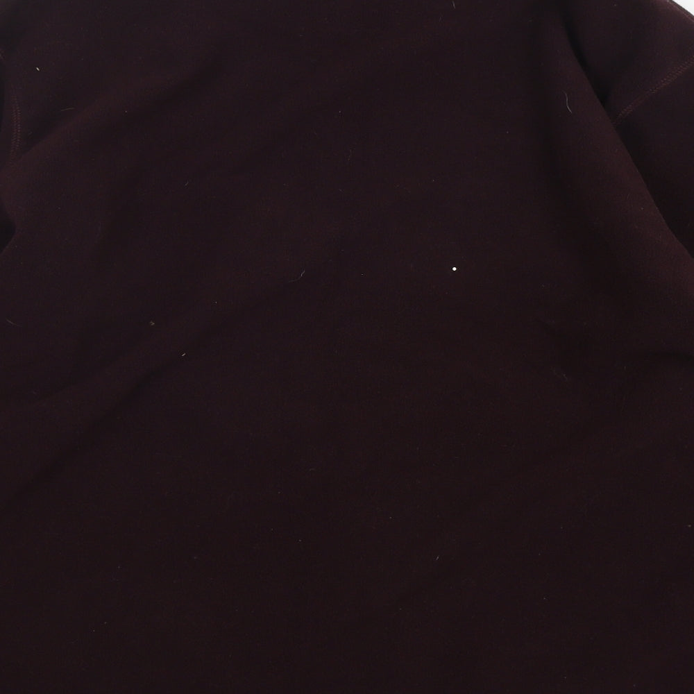 Zantos Mens Purple  Polyester Full Zip Sweatshirt Size XL