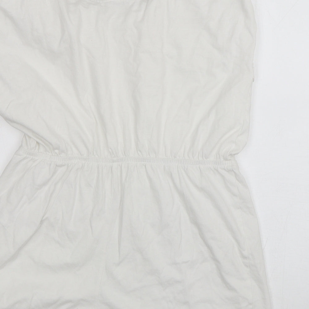 Pep&Co Womens White  Cotton Playsuit One-Piece Size 16 L3 in