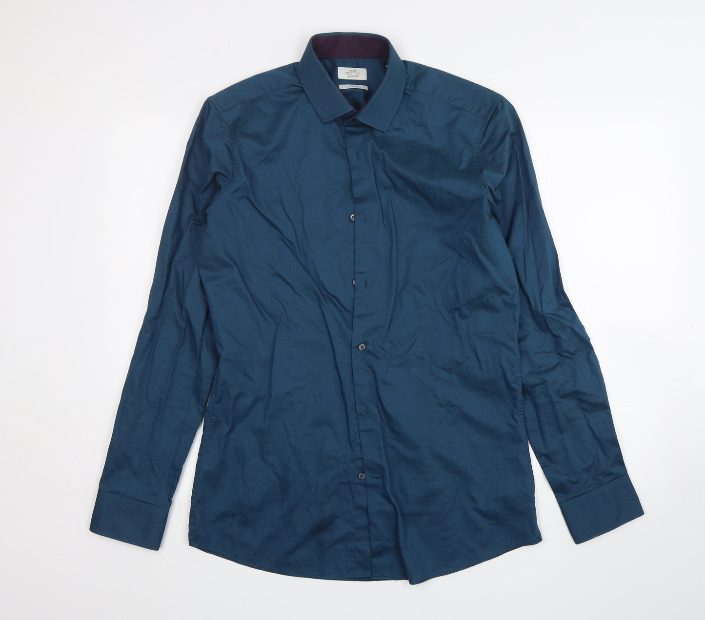 NEXT Mens Green  Cotton  Dress Shirt Size 15.5 Collared